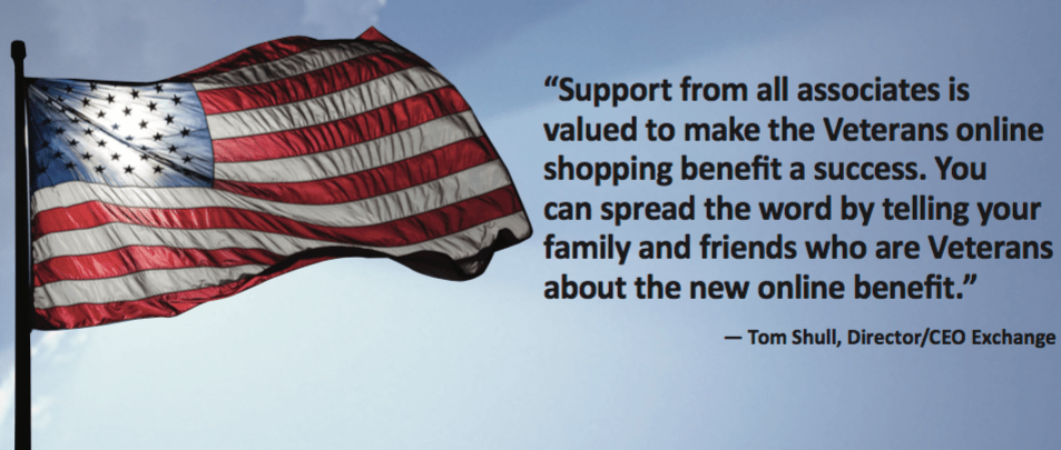 Veterans online shopping benefit