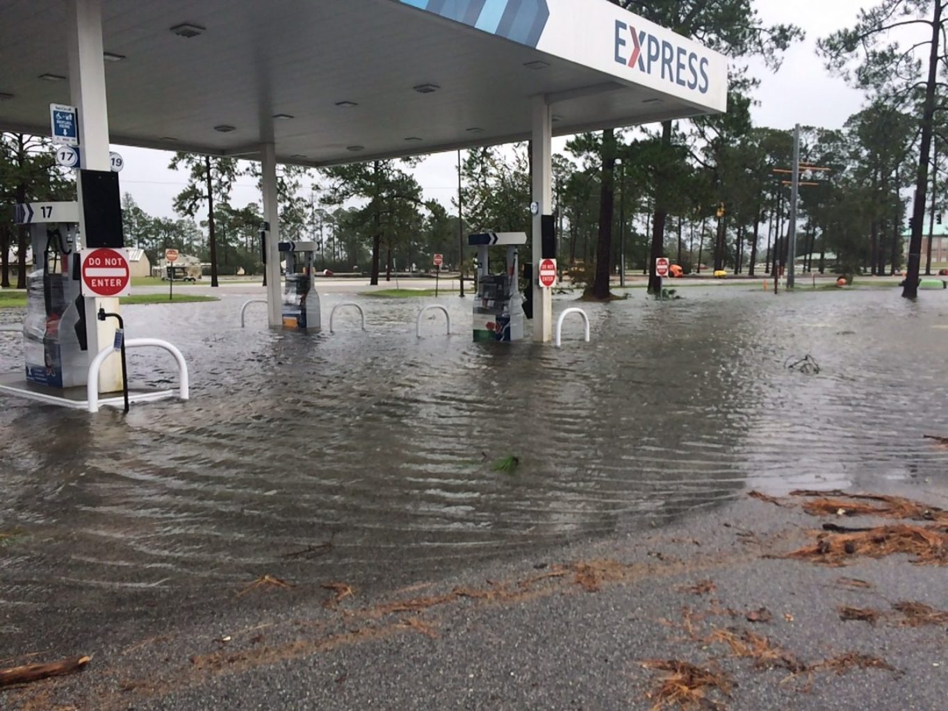 Fort Stewart General Manager Amanda Hatfield took photos of a flooded Express.