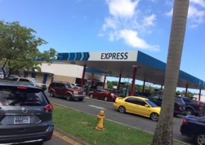 The Fort Buchanan Express had long lines on Sept. 18 before Hurricane Maria.