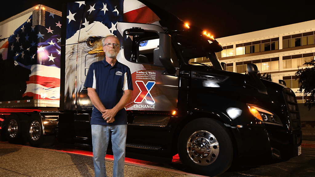 Exchange trucker Bradley Wacks is a member of the National Private Truck Council’s Driver Hall of Fame.