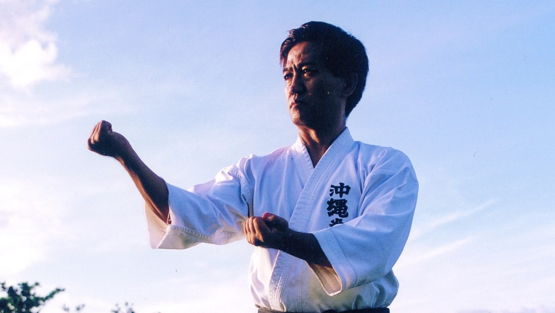 Butler Express Manager Toru Kiyan practices a basic style of Okinawa Kempo called “Seisan.”