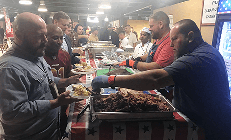 troops and barbecue