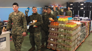 U.S. Marines buy drinks and food at the new Express at their isolated camp in northern Norway.