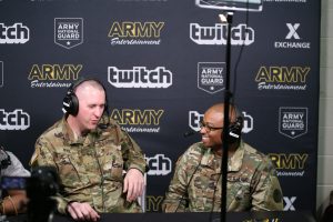 Sgt. 1st Class Brown speaks with Twitch stream commentators