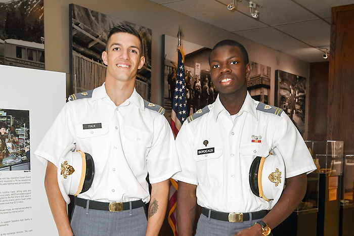 Cadets CPT Christian Falk and Thomas Bordeaux