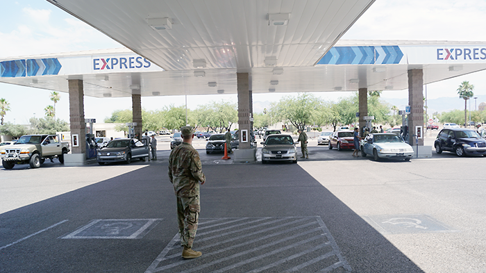 The First Sergeants Council surprise Airmen with $15 of free gas ahead of the Fourth of July weekend.