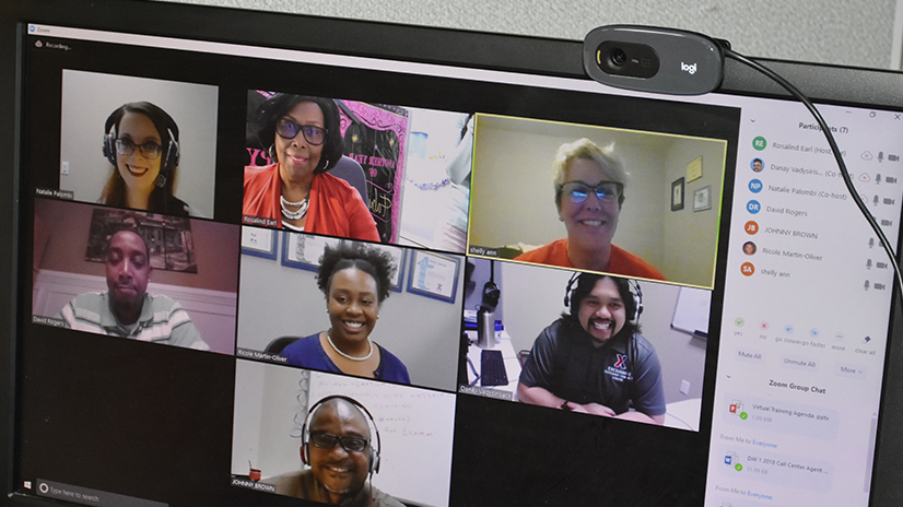 Call Center associates working remotely around the world receive virtual training.