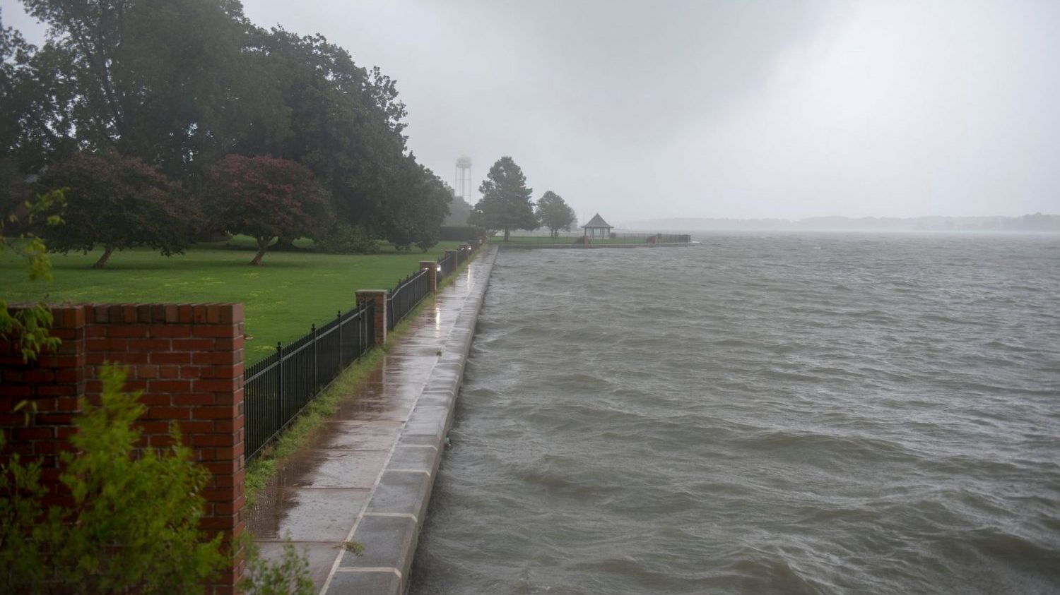 Water rises near Virginia's Langley AFB in the wake of Hurricane Dorian.