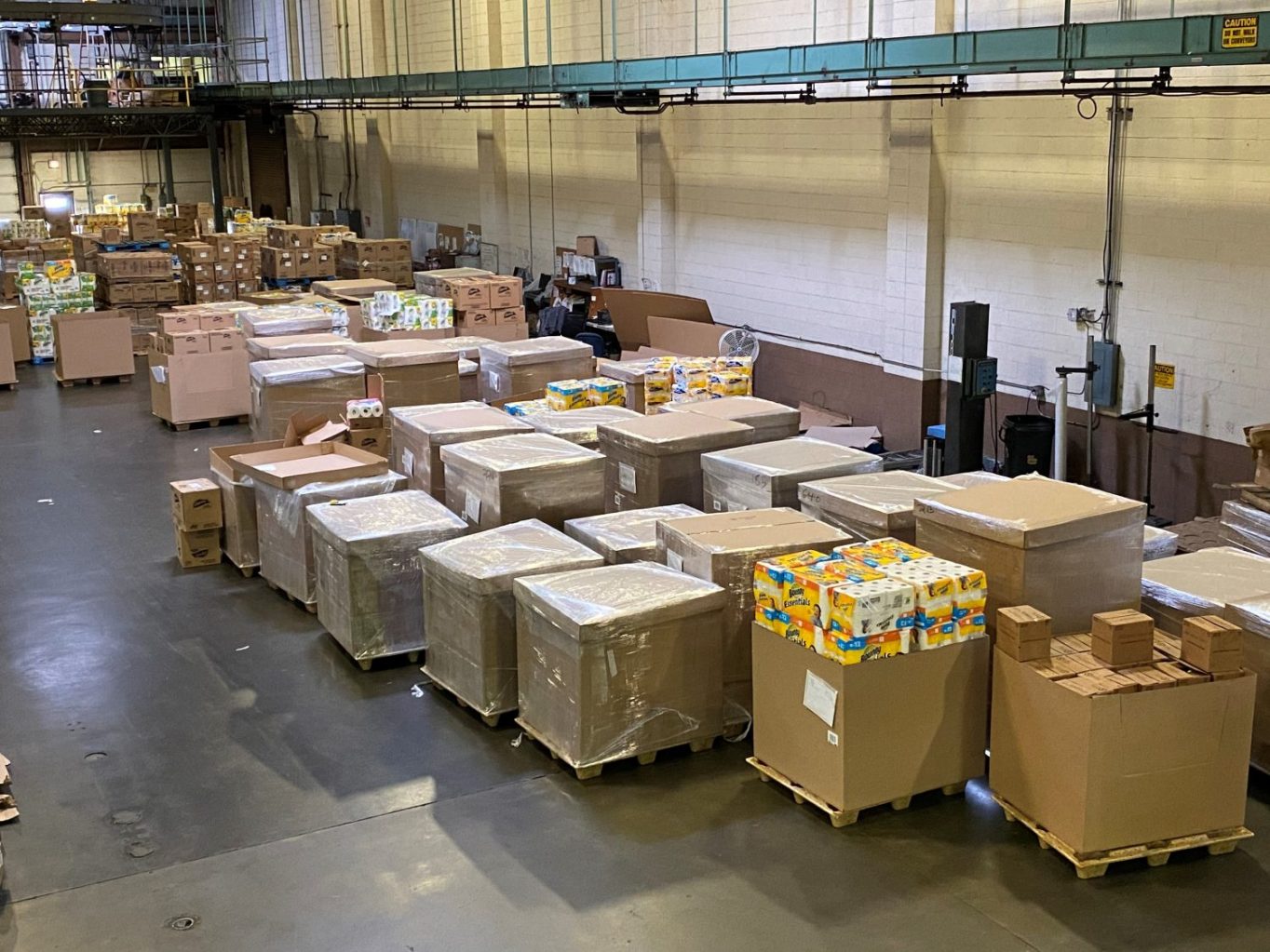 Containers of products are sorted at the Dan Daniel DC in Newport News, Va., for shipment to Exchanges.