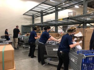 Fort Leonard Wood hygiene kits assembly line