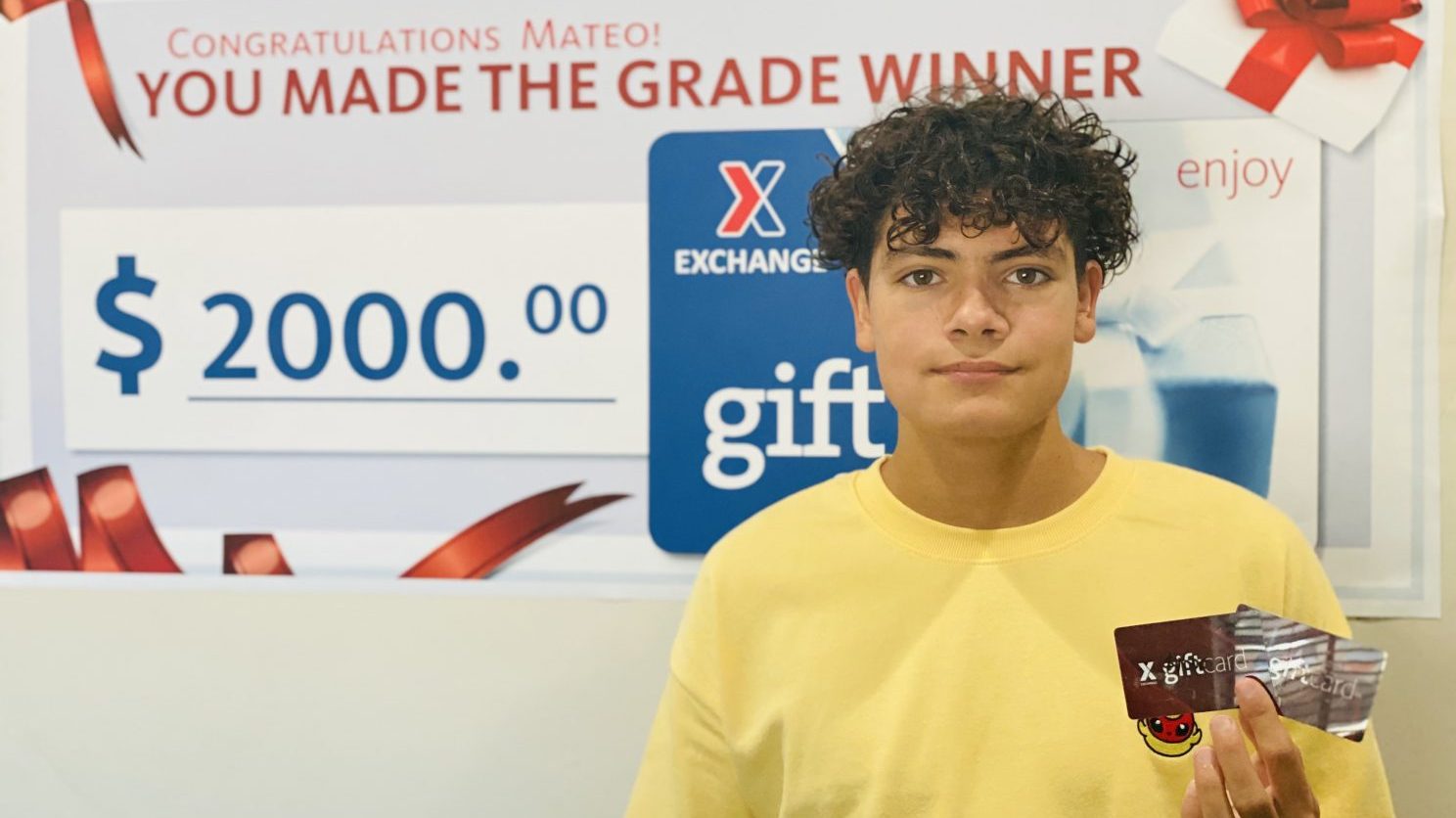 <strong>Mateo Rojas, a rising 11th-grader, was named the grand-prize winner and received a $2,000 gift card from the Travis Air Force Base Exchange. Mateo’s father is a retired Coast Guard captain who served 26 years.</strong>