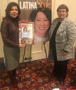 From left, Services and Food Senior Vice President Trini Saucedo and Associate Equal Employment Opportunity & Diversity Inclusion Officer Valerie Wagoner at the 2018 Latina Style Top 50 Companies Seminar.