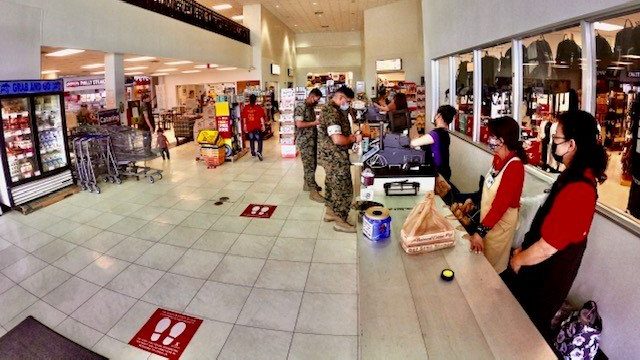 The event offered service members a variety of snacks, drinks, fresh fruits, vegetables, canned soups, frozen dinners and fresh meats that are not readily available for them at the Exchange or at the Express. In the two-day event, the Commissary sold nearly $9,000 worth of groceries while fresh fruits, vegetables and meat were the most popular. (Exchange Photo by Ken Randle)

