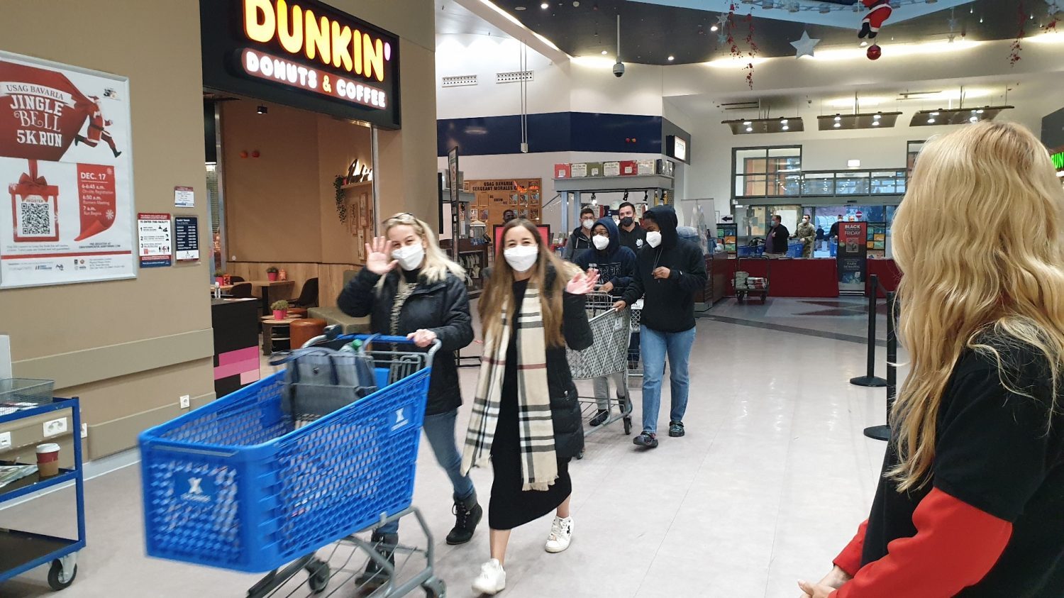 Black Friday shoppers enter the main store at the Grafenwoehr Consolidated Exchange in Germany. 