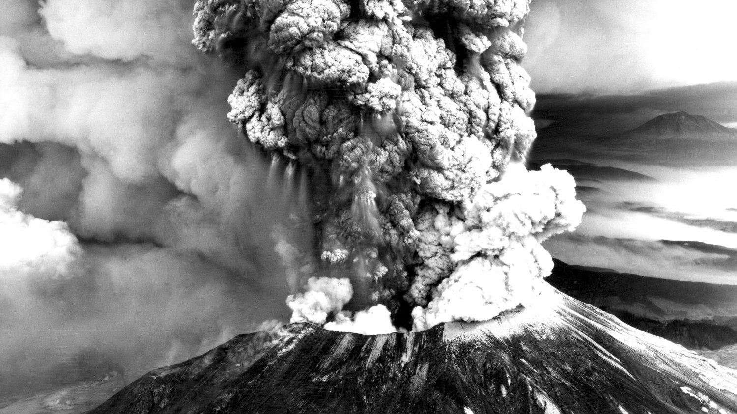 The eruption of Mount St. Helens sent an ash column 11 miles into the sky. (Robert Krimmel/U.S. Geological Survey)