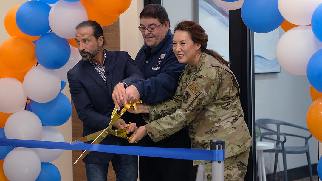 <b>Larry Caplin (Docs Dental Founder), Center: Jeremy McLaughlin (Services Business Manager), Right: Colonel Elizabeth Aptekar (Commander 60th Mission Support Group).</b>

