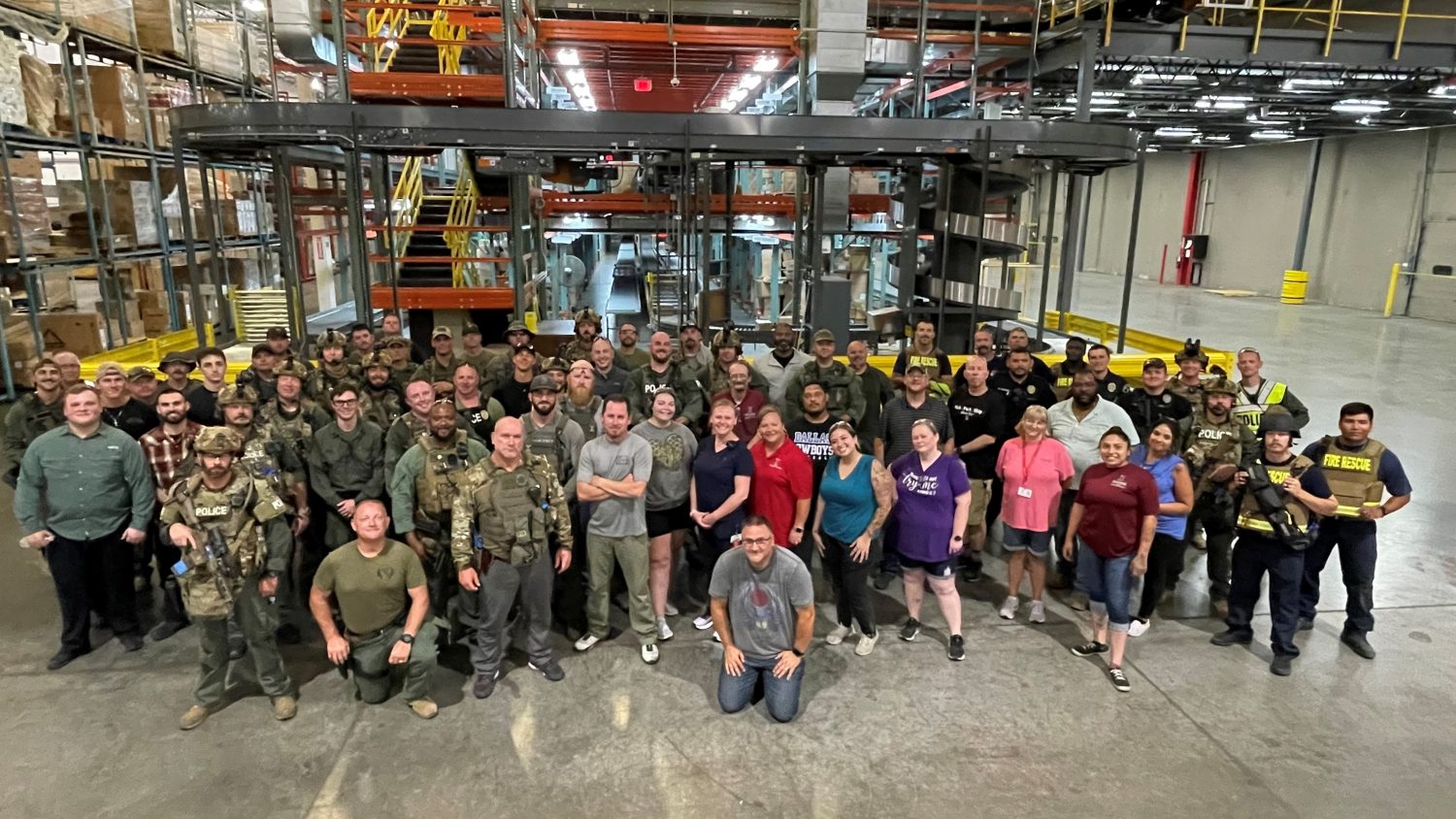 <b>About two dozen Waco Distribution Center managers and associates volunteered to participate in a Waco Police SWAT team's active shooter drill. Firefighters and medical first responders also participated in the exercise. (Courtesy Waco Police Department)</b>