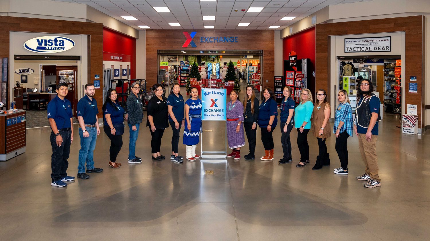 <b>Associates at the Kirtland Air Force Base show off their "Rock Your Mocs" wear.