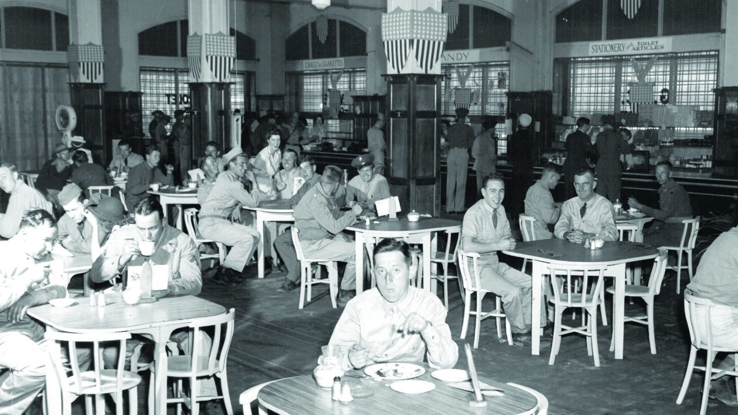 <b>The Adler PX in Brisbane, Australia, during World War II, was the first of many Exchanges to open in the country during the war.</b>