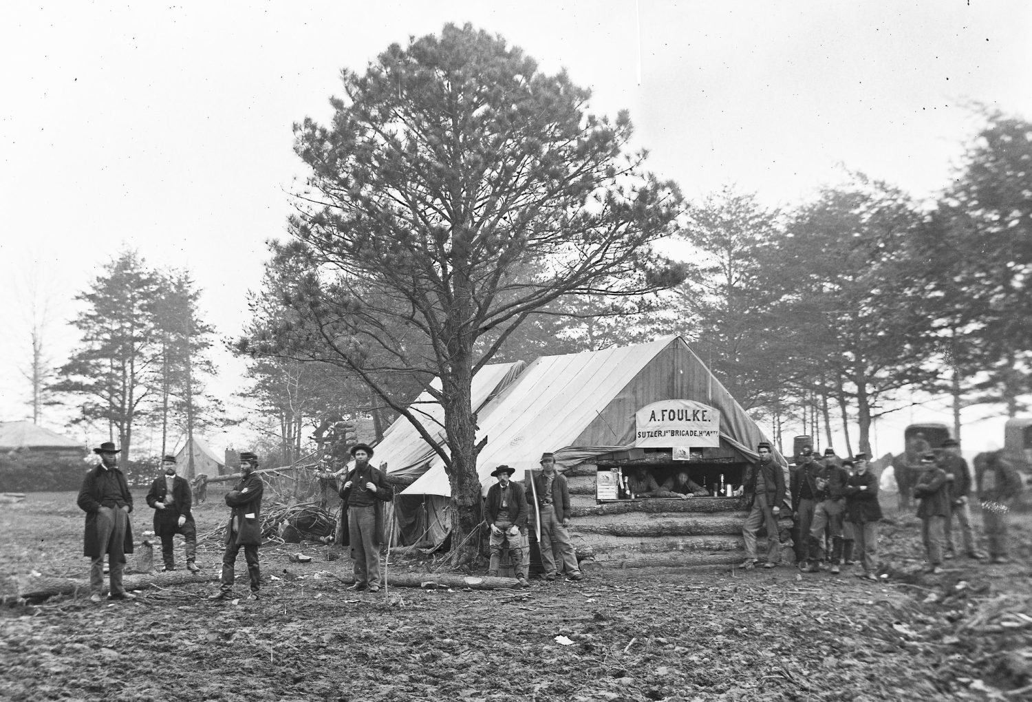 <b>a Civil War sutler's tent, Brandy Station, Va., 1864</b>