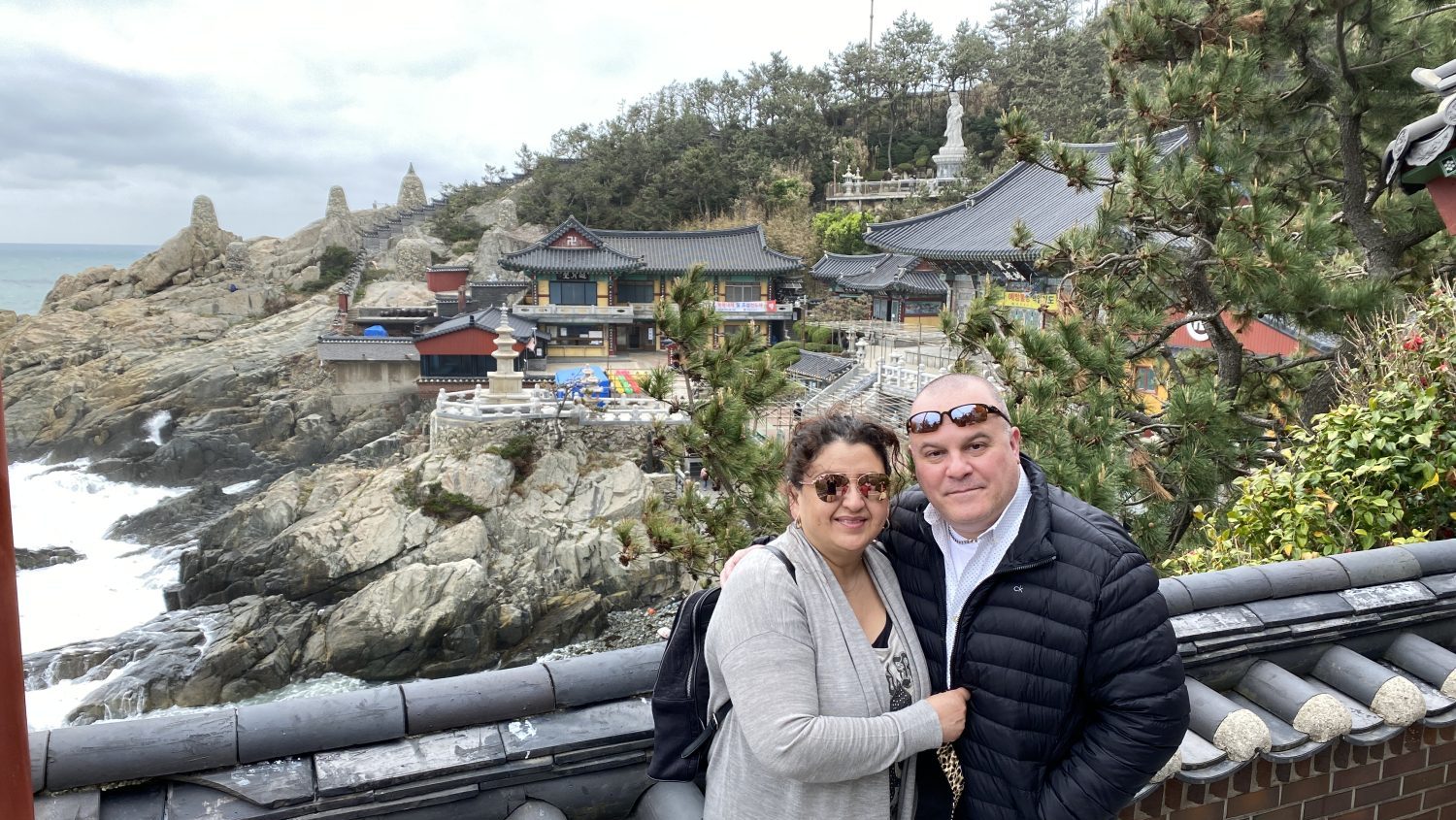 <b>Nick and Marcia DeVincenzo in Busan, South Korea, in 2021.</b>