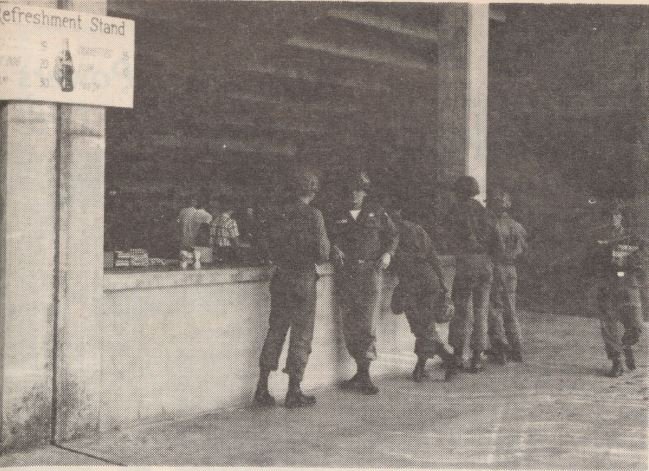 <b>This photo from the November 1962 Exchange Psot shows troops at a 