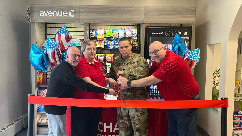 <B>Keith Hoffman (Canteen), Lori Amey (Services Carlisle Barracks AAFES), LTC Sean Seay, Deputy Commander for Administration Dunham, and Patient Advocate Joseph Wilde,</B>