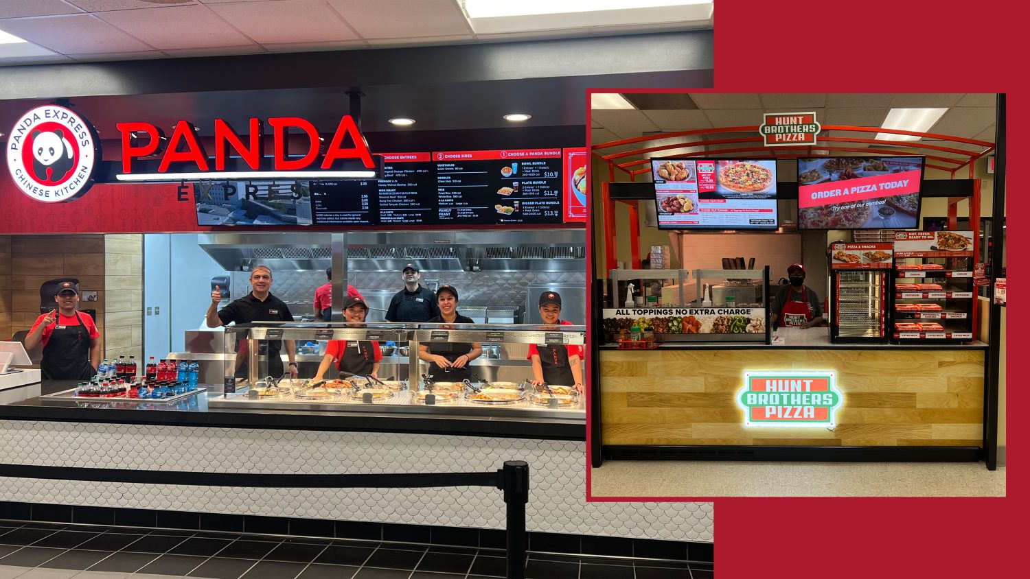 Associates at Panda Express counter, Sheppard Air Force Base