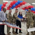 Exchange and installation leaders cut the ribbon on the upgraded Seymour Johnson Air Force Base Exchange.