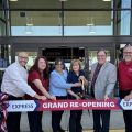 Joint Base Lewis-McChord installation and Exchange leaders cut the ribbon on the renovated Pendleton Express convenience store.