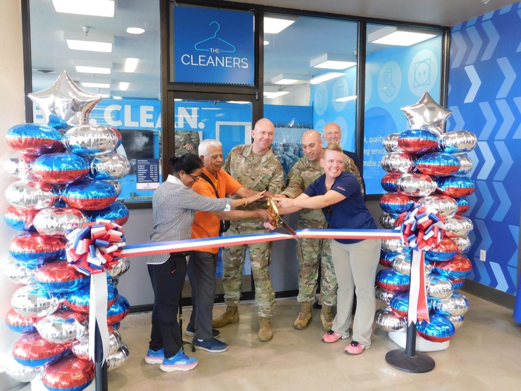 Ribbon-cutting for The Cleaners at the Wright-Patterson AFB Exchange.