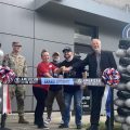 Wright-Patterson Air Force Base, Exchange and American Tattoo Society leaders cut the ribbon on the new American Tattoo Society shop.