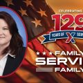 Lisa Avallone headshot with "129 Years of Family Serving Family" text.