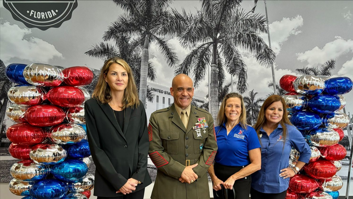 Exchange and installation leaders at the opening of the U.S. Southern Command Military Clothing store.