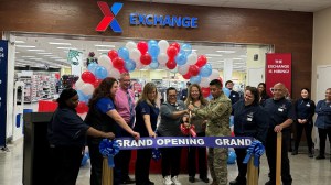 Ribbon-cutting at the Fort Wainwright Exchange main store.