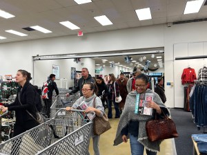 Shoppers at the Little Rock AFB Exchange on Black Friday 2023.