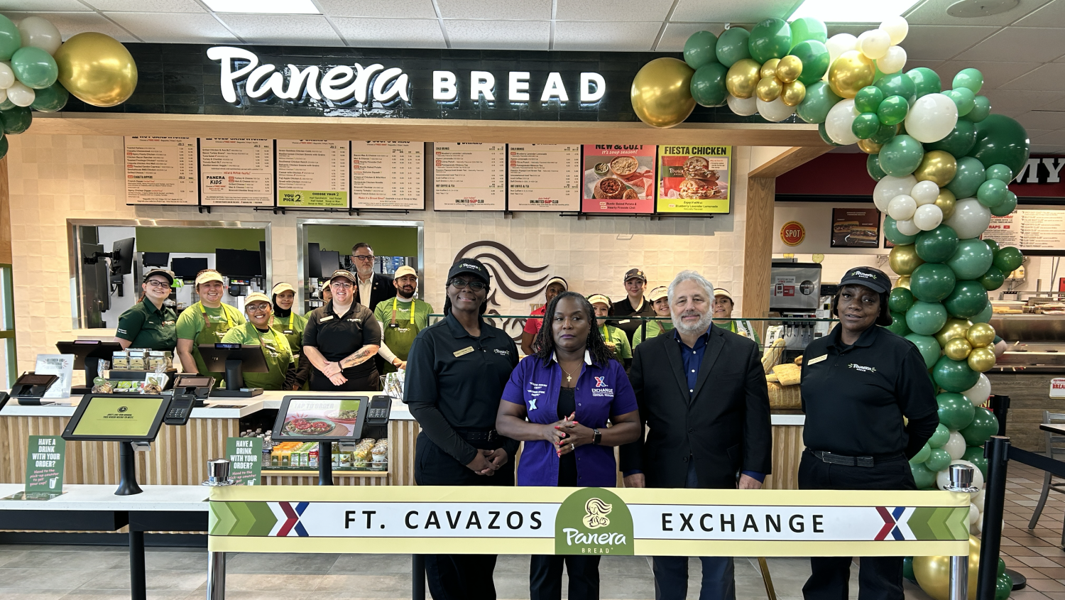 Ribbon-cutting at the Fort Cavazos Panera Bread.