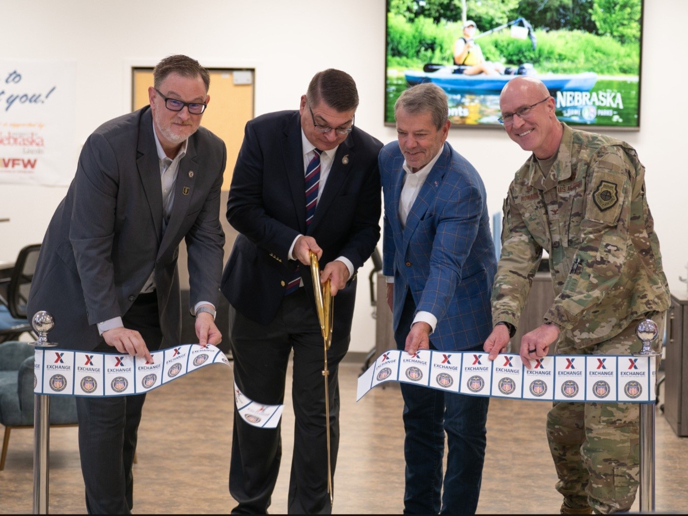 Ribbon cutting at the Veterans Resource Center.