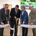 Ribbon cutting at the Veterans Resource Center.