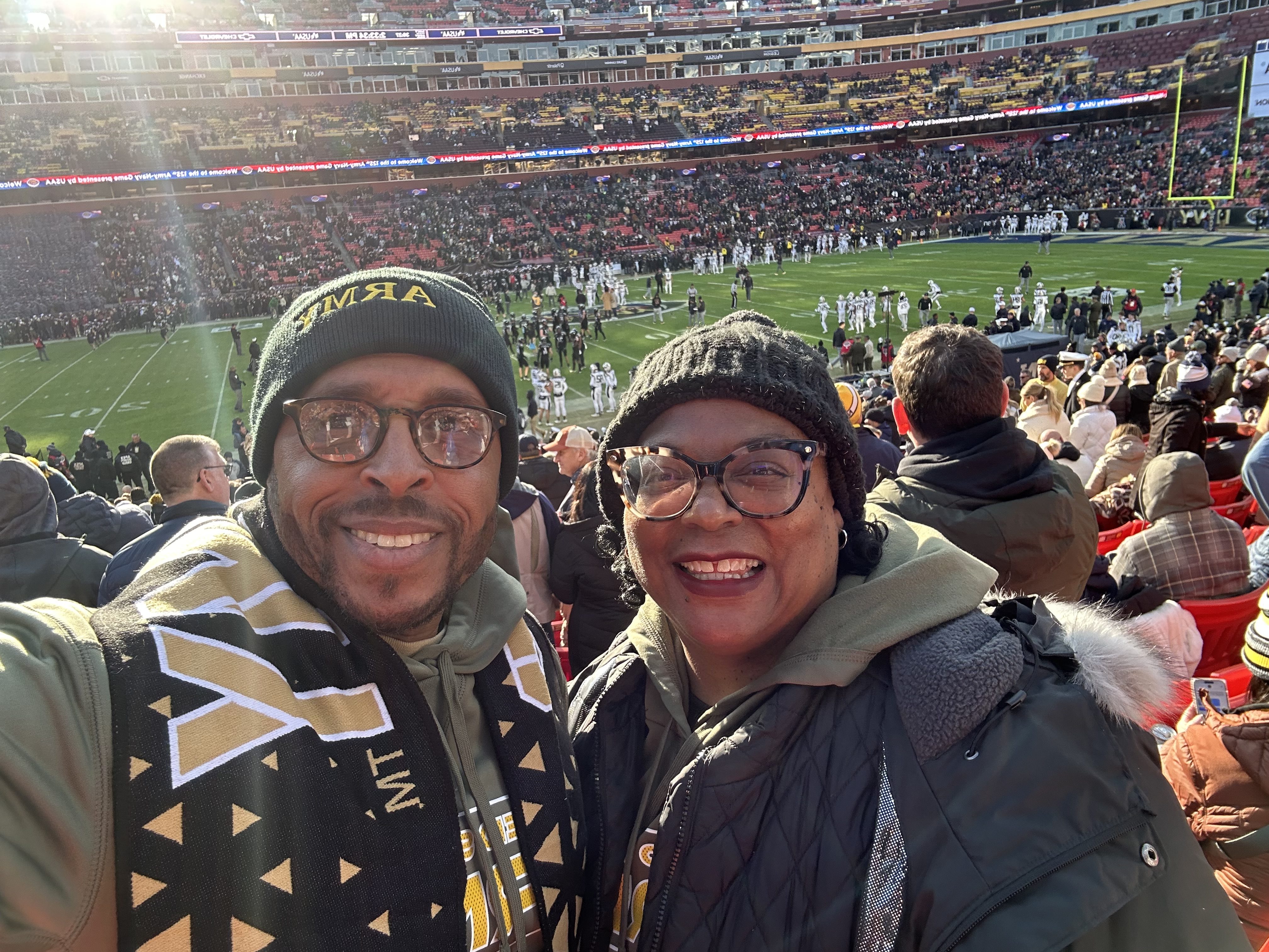 Fans at the Army-Navy Game. 